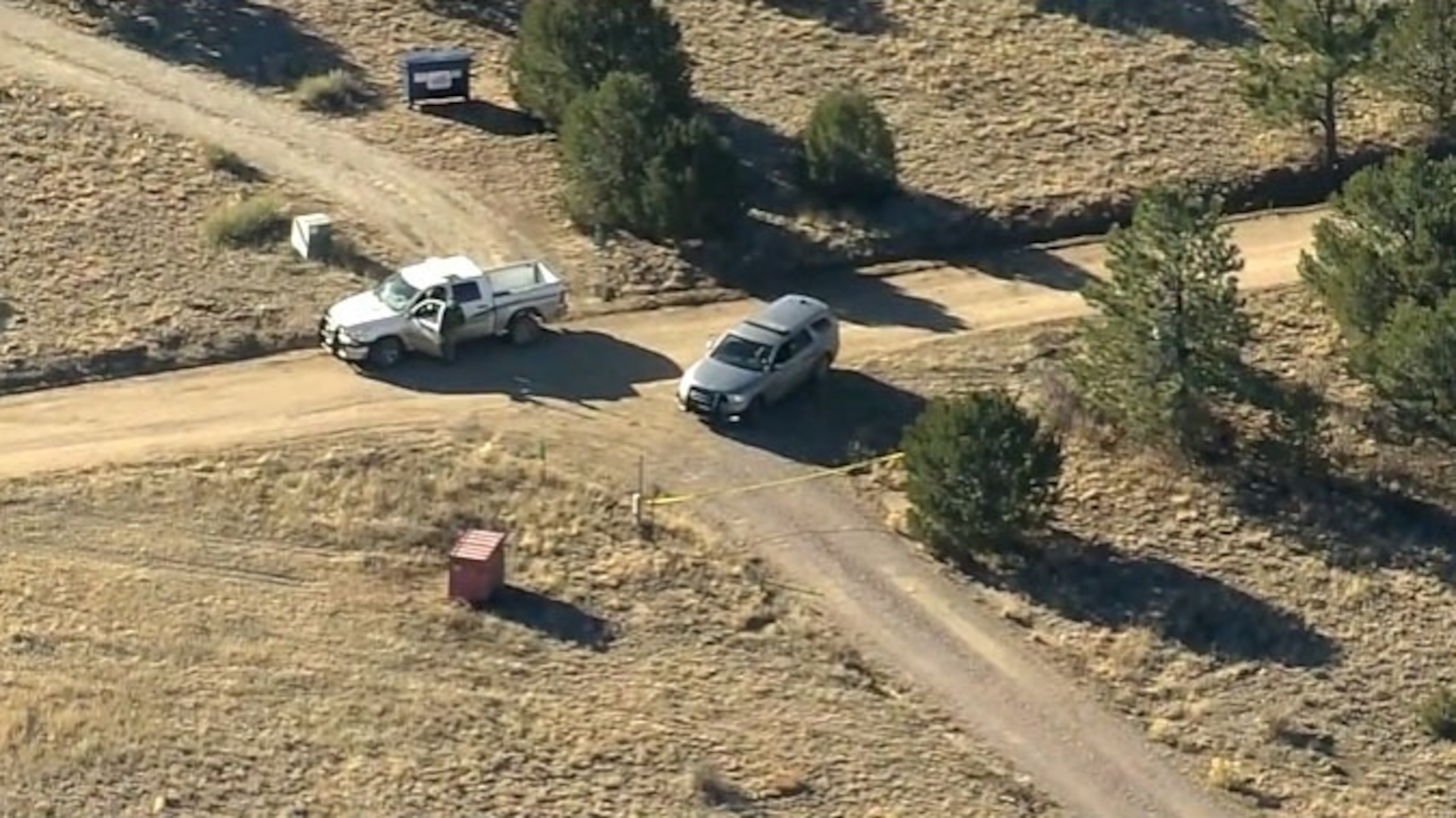 PHOTO: Law enforcement officers investigate the scene of a shooting in Custer County, Colorado, on Nov. 21, 2023.